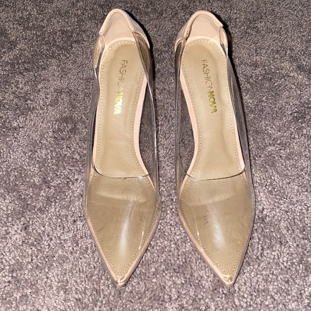Clear Wedge Heels